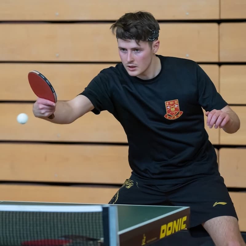 Table tennis coaching session